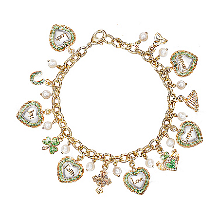 Irish Blessings Charm Bracelet Jewelry Gift For Her: Irish Wishes