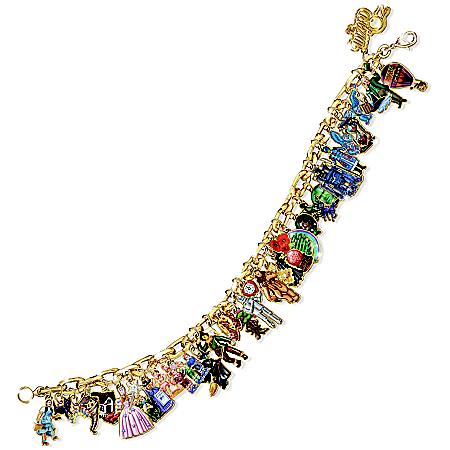 Wizard Of Oz Ultimate Charm Bracelet: Engraved Wizard Of Oz Jewelry Collectible