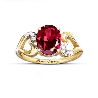 The Promise: Garnet And Diamond Promise Ring