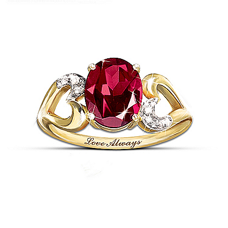 The Promise: Garnet And Diamond Promise Ring