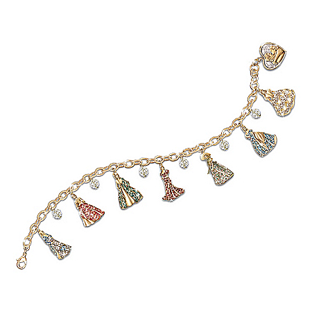 Gone With The Wind Swarovski Crystal Charm Bracelet