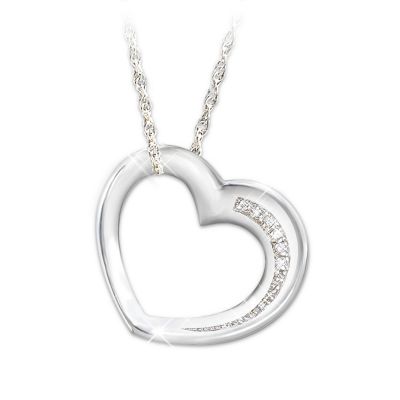 My Daughter Have I Told You Lately Sterling Silver And Diamond Heart-Shaped Pendant Necklace