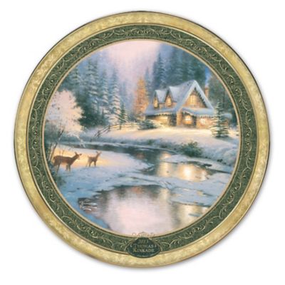 Collector Plate: Thomas Kinkade Deer Creek Collector Plate