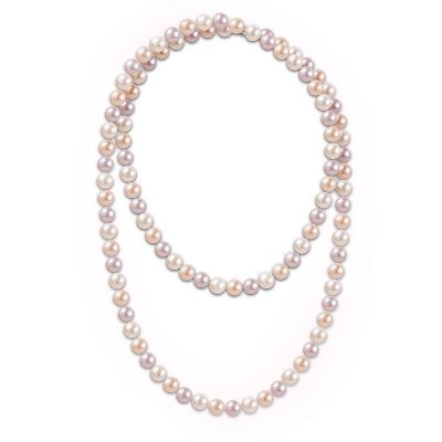 One Hundred Good Wishes Pearl Necklace Featuring 100 Genuine Cultured Freshwater Pearls