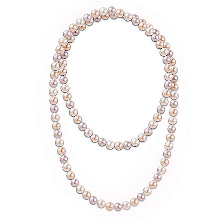 One Hundred Good Wishes Pearl Necklace Featuring 100 Genuine Cultured Freshwater Pearls
