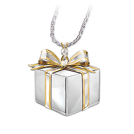 Daughter Silver And Diamond Pendant Necklace: Daughter Gift Of Love