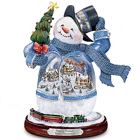 Thomas Kinkade Winter Wonderland Snowman Figurine