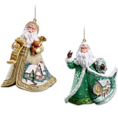 Thomas Kinkade Ornament Set: Ring In The Joy And Christmas Eve