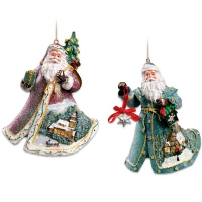 Thomas Kinkade Ornament Set: Rejoice In The Season And Gifts Of Good Cheer