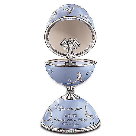 Love And Protection Guardian Angel Egg-Shaped Music Box: Gift For Granddaughter