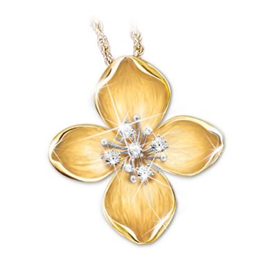 Three Diamond Pendant Necklace: The Legend Of The Dogwood