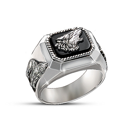 Men's Wolf Art Ring: The Call Of The Wild