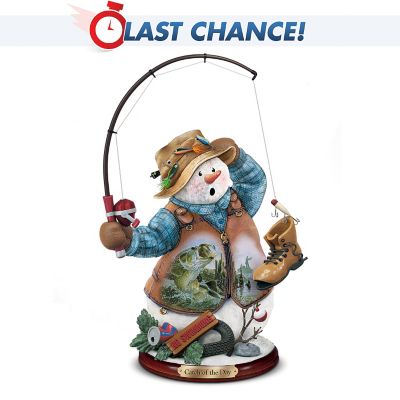 Catch Of The Day Snowman Figurine