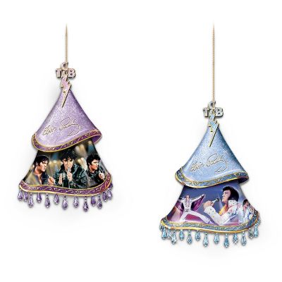Elvis, A Shimmering Legacy Christmas Ornaments: Set Of Two