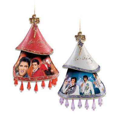 Elvis Presley Christmas Ornament Set: Heartbreaker And Timeless Legend