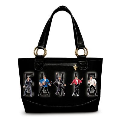 Elvis Presley King Of Rock And Roll Tote Bag