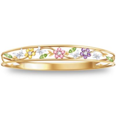 Thomas Kinkade Alzheimer's Research Support Bracelet: Memories Of Beauty Floral