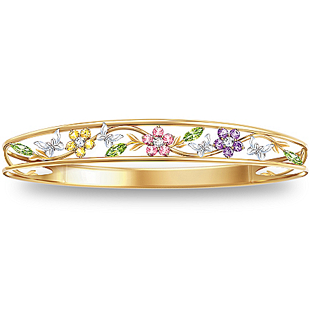 Thomas Kinkade Alzheimer's Research Support Bracelet: Memories Of Beauty Floral