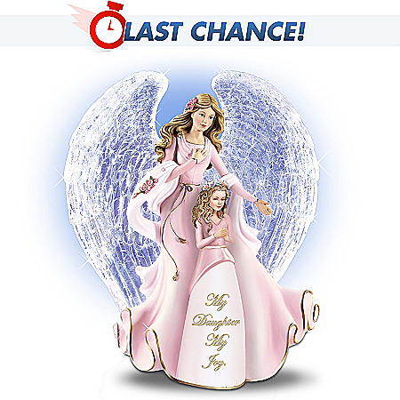 Crystal-Winged Musical Angel Figurine: My Daughter, My Joy