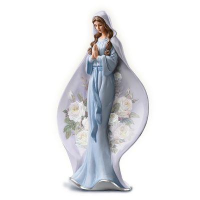 Blessed Virgin Mary Heirloom Porcelain Figurine: Queen Of Heaven