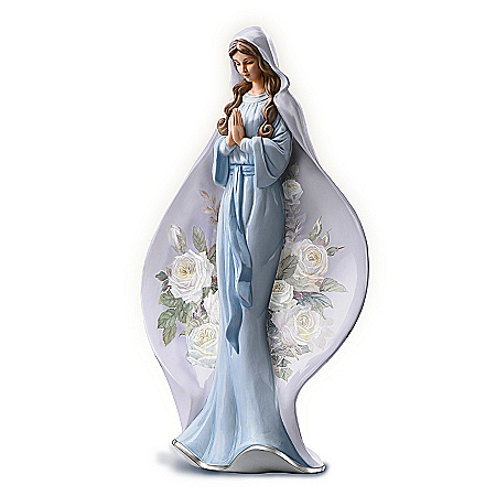 Blessed Virgin Mary Heirloom Porcelain Figurine: Queen Of Heaven