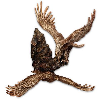 Where Eagles Soar Bronze-Toned Corner Wall Decor