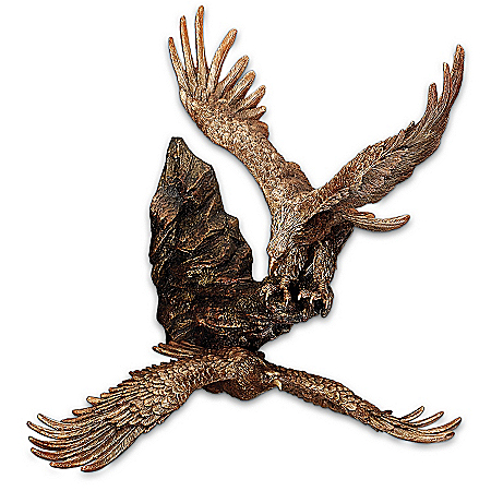 Where Eagles Soar Bronze-Toned Corner Wall Decor