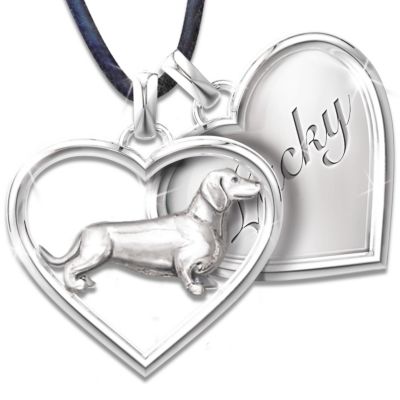 Dachshund Personalized Pendant Necklace: Best Friends Forever