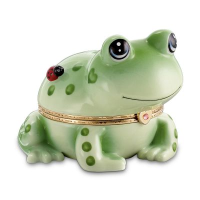 Hoppy Frog Heirloom Porcelain Animoges Music Box