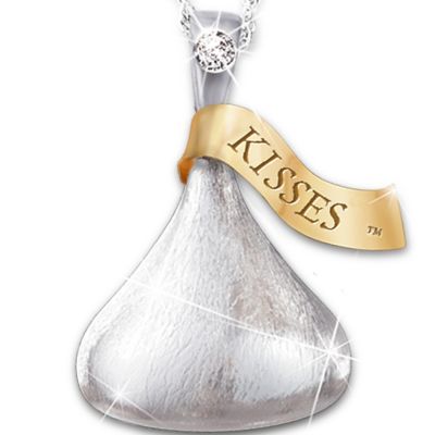 HERSHEY'S KISS Daughter Diamond Pendant Necklace: KISSES For My Daughter