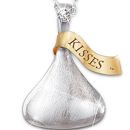 HERSHEY'S KISS Daughter Diamond Pendant Necklace: KISSES For My Daughter