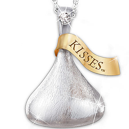 HERSHEY'S Granddaughter Diamond Pendant Necklace: KISSES For My Granddaughter