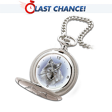 Wolf Art Pocket Watch: Legends Of The Wild