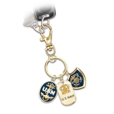 U.S. Navy 24K Gold-Plated Collector Key Chain: Show Your Pride