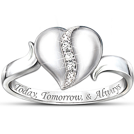 My Precious Daughter Heart-Shaped Diamond Ring