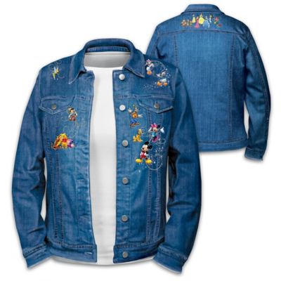 Disney Character Embroidered Art Denim Jacket: The Magic Of Disney