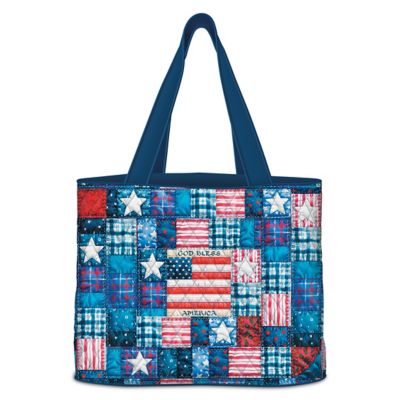 American Pride Womens Quilted Tote Bag