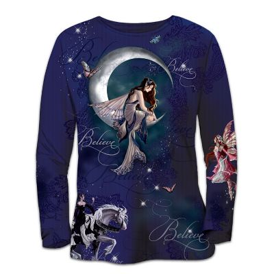 Artistic Long-Sleeved Shirt: Fairy Magic