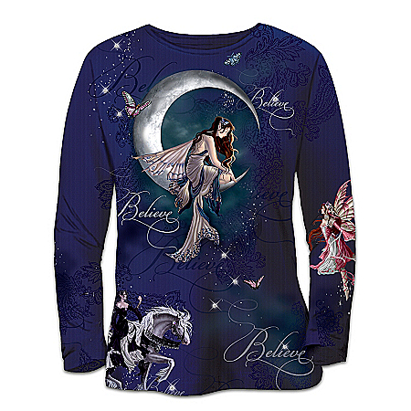 Artistic Long-Sleeved Shirt: Fairy Magic