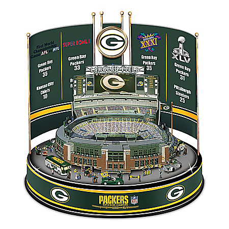 Green Bay Packers NFL Super Bowl Champions Lambeau Field Illuminated Carousel