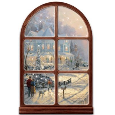 Thomas Kinkade A Holiday Gathering Musical And Illuminated Wall Sculpture