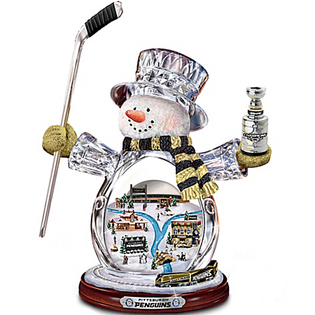 NHL Pittsburgh Penguins® Crystal Snowman Figurine