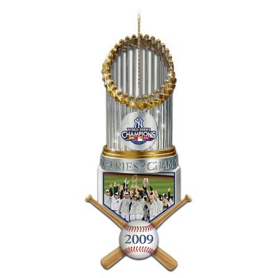 The 2009 MLB World Series Champions New York Yankees Trophy Christmas Ornament