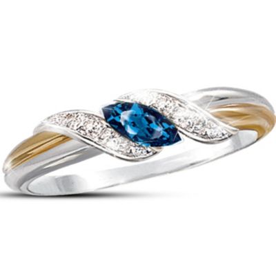 Sapphire & Diamond Embrace Ring