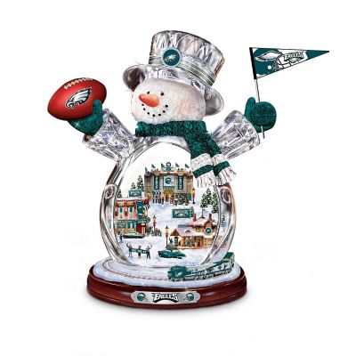 Philadelphia Eagles Masterpiece Edition Crystal Snowman Figurine