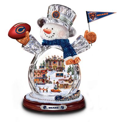 Chicago Bears Masterpiece Edition Crystal Snowman Figurine