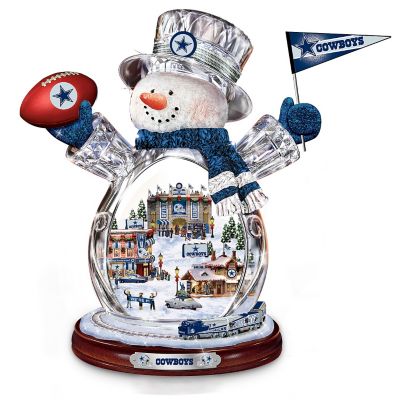 Dallas Cowboys Masterpiece Edition Crystal Snowman Figurine