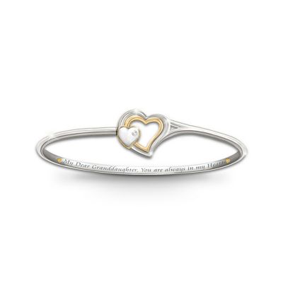 Always In My Heart Diamond Bracelet Plated With Sterling Silver And 24K Gold