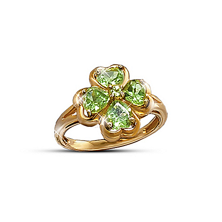 The Luck Of The Irish Four-Leaf Clover Ring