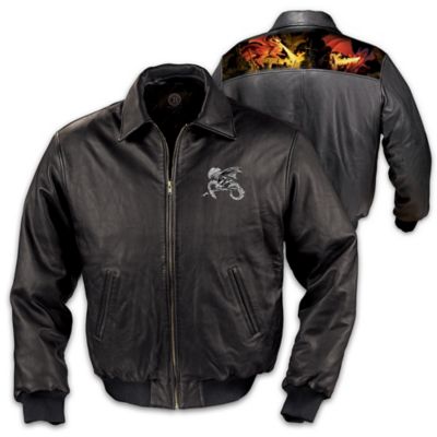 Realm Of The Dragon Men's Leather Jacket